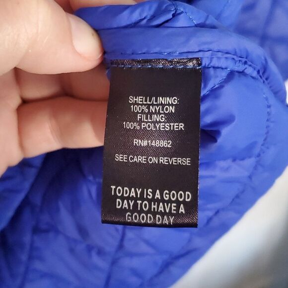 Torrid Cobalt Blue Diamond Quilted Puffer Jacket Size 2 - Picture 11 of 12